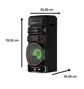 Torre de Som Acústica LG XBOOM RNC7 com Multi Bluetooth, Karaokê, Entrada de Microfone e Guitarra