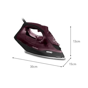 Ferro de Passar a Vapor Arno Ultragliss com Spray e Base Durilium Airglide - Vinho