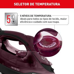 Ferro de Passar a Vapor Arno Ultragliss com Spray e Base Durilium Airglide - Vinho