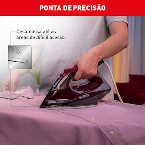 Ferro de Passar a Vapor Arno Ultragliss com Spray e Base Durilium Airglide - Vinho