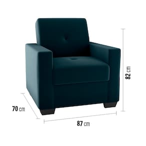 Poltrona Lavínia Matrix em Tecido Suede com Apoio para Braços