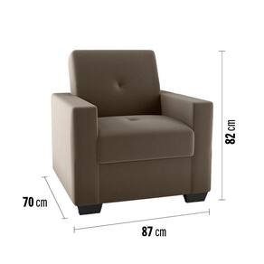 Poltrona Lavínia Matrix em Tecido Suede com Apoio para Braços