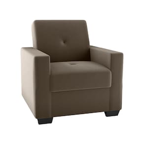 Poltrona Lavínia Matrix em Tecido Suede com Apoio para Braços