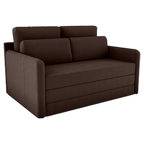 Sofá-Cama Matrix Martina Retrátil com 2 Lugares, Braços e Revestimento em Tecido Veludo Light - 152cm de largura