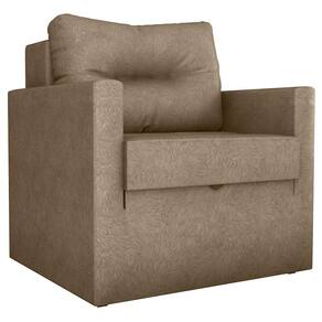 Sofá-Cama Matrix Marissol Retrátil com 1 Lugar, Braços e Revestimento em Tecido Veludo Light - 90cm de largura - Dourado - 1