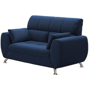 Sofá de 2 Lugares Linoforte Bélgica com 154 cm de Largura e Revestido em Tecido Suede