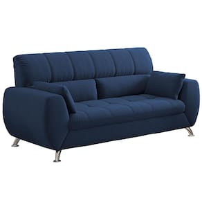 Sofá de 3 Lugares Linoforte Bélgica com 204 cm de Largura e Revestido em Tecido Suede
