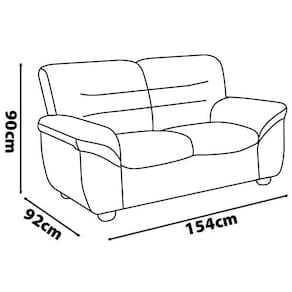 Sofá de 2 Lugares Linoforte Stillus II com 154 cm de Largura e Revestido em Tecido Suede