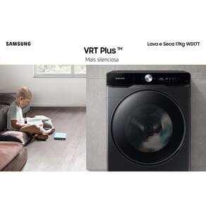 Lava e Seca Samsung WD17T Inox com Ecobubble e Lavagem Inteligente WD17T6300GP - 17/10 kg