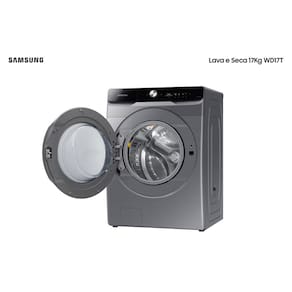 Lava e Seca Samsung WD17T Inox com Ecobubble e Lavagem Inteligente WD17T6300GP - 17/10 kg