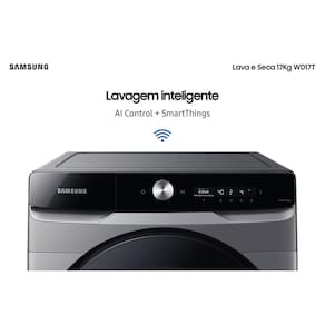 Lava e Seca Samsung WD17T Inox com Ecobubble e Lavagem Inteligente WD17T6300GP - 17/10 kg