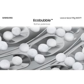 Lava e Seca Samsung WD17T Inox com Ecobubble e Lavagem Inteligente WD17T6300GP - 17/10 kg