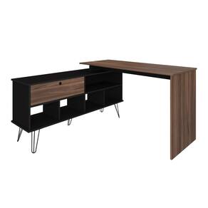 Escrivaninha Artany Dubai com 1 Porta Basculante e 5 Nichos - ESCRIVANINHA ARTANY DUBAI BR/GRAFITO - 1