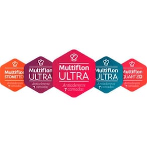 Frigideira Multiflon Amora com Revestimento Antiaderente Ultra 7 Preto - 26 cm