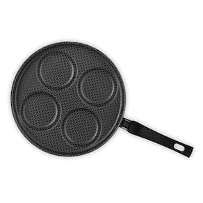 Frigideira para Ovos Multiflon Gourmet com Revestimento Antiaderente Ultra 7 Preta e Tampa - 26 cm