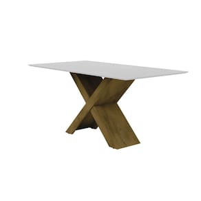 Mesa de Jantar Retangular Dobuê Creta Light 180x90cm com 6 Cadeiras Estofadas Revestidas em Tecido Veloplus - Carvalho/Branco Off White/Grafite - 2