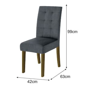 Mesa de Jantar Retangular Dobuê Dubai Light 160x90cm com 6 Cadeiras Estofadas Revestidas em Tecido Veloplus