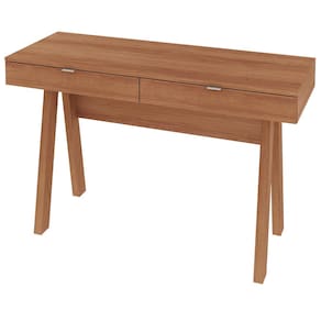 Escrivaninha Móveis Videira Tecnomobili ME4128 com 2 Gavetas - Amendoa - 1