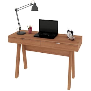 Escrivaninha Móveis Videira Tecnomobili ME4128 com 2 Gavetas - Amendoa - 2