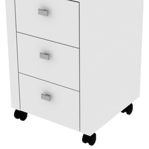 Gaveteiro Móveis Videira Tecnomobili ME4108 com 3 Gavetas e Rodízios - Branco - 3
