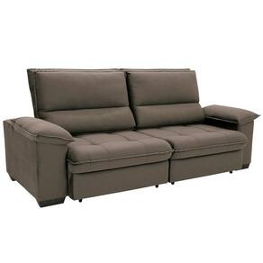 Sofá de 3 Lugares Linoforte Barcellos com 200 cm de Largura, Retrátil/Reclinável, com Revestimento em Tecido Suede