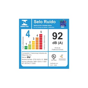 Aspirador de Pó e Água WAP GTW Inox 15 1700W com Bocal de Sopro - Preto/Amarelo
