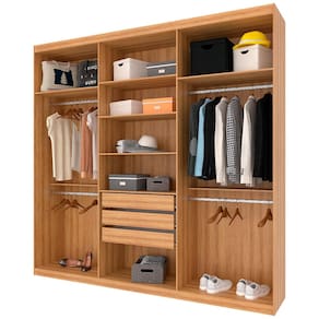 Guarda-Roupa Casal Bartira Genova com 6 Portas e 3 Gavetas - 236,7cm de largura