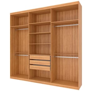 Guarda-Roupa Casal Bartira Genova com 6 Portas e 3 Gavetas - 236,7cm de largura