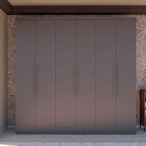 Guarda-Roupa Casal Bartira Genova com 6 Portas e 3 Gavetas - 236,7cm de largura