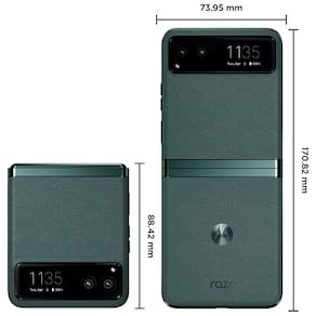 Smartphone Motorola Razr 40 5G Sage Green 256GB 10GB (8GB RAM + 2GB Ram Boost) 64MP com moto AI NFC Dobrável