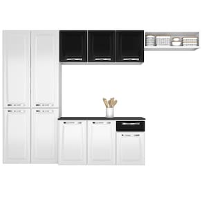 Cozinha Compacta Itatiaia Amanda Plus com 10 Portas, 1 Gaveta e 8 Prateleiras - 245cm de largura