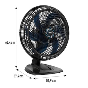 Ventilador de Mesa Arno Xtreme Force Breeze VB50 50cm com 3 Velocidades e 6 Pás - Preto