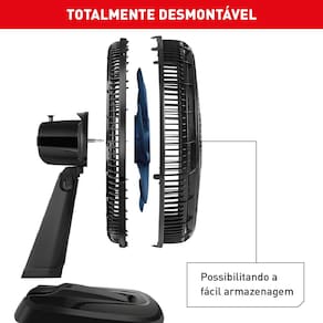 Ventilador de Mesa Arno Xtreme Force Breeze VB50 50cm com 3 Velocidades e 6 Pás - Preto