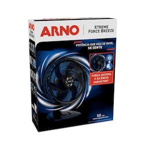 Ventilador de Mesa Arno Xtreme Force Breeze VB50 50cm com 3 Velocidades e 6 Pás - Preto
