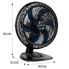 Ventilador de Mesa Arno Xtreme Force Breeze VB55 40cm Repelente Líquido e 6 Pás - Preto