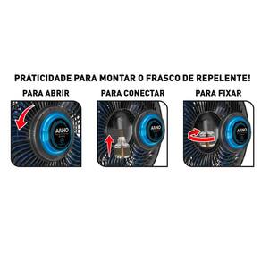 Ventilador de Mesa Arno Xtreme Force Breeze VB55 40cm Repelente Líquido e 6 Pás - Preto