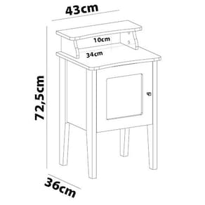 Mesa de Apoio Artely Charlotte com 1 Porta