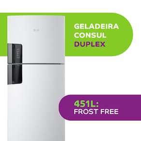 Geladeira Consul Frost Free CRM56FB Duplex com Espaço Flex e Painel Eletrônico Externo Branca - 451L