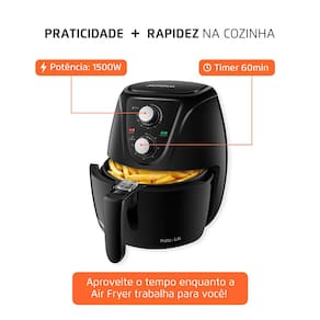 Fritadeira Elétrica Sem Óleo Air Fryer Mondial AF-36-FB 3,6L - Preta