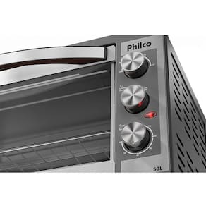 Forno Elétrico Philco PFE52P 50L com Botão Timer de 60 minutos e Dupla resistência – Preto