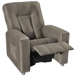 Poltrona Matrix MX5 Pallas com Encosto Reclinável e Apoio para os Pé, Revestida em Veludo