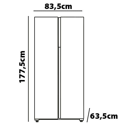 Geladeira Midea Side by Side MDR-S598FGA041 Frost Free com Painel
