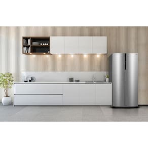 Geladeira Midea Side by Side MDR-S598FGA041 Frost Free com Painel Touch, Função Turbo e Conectividade Via App- Cor Inox Claro - 442 litros
