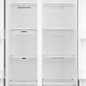 Geladeira Midea Side by Side MDR-S598FGA041 Frost Free com Painel Touch, Função Turbo e Conectividade Via App- Cor Inox Claro - 442 litros