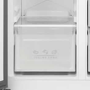 Geladeira Midea Side by Side MDR-S598FGA041 Frost Free com Painel Touch, Função Turbo e Conectividade Via App- Cor Inox Claro - 442 litros