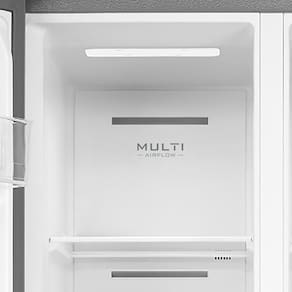 Geladeira Midea Side by Side MDR-S598FGA041 Frost Free com Painel Touch, Função Turbo e Conectividade Via App- Cor Inox Claro - 442 litros
