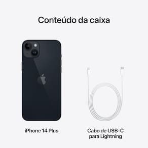 Apple iPhone 14 Plus 128GB - Meia-noite