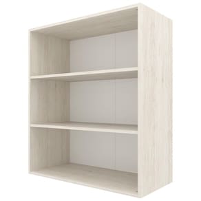 Armário Aéreo Bartira Cristal MDP 15mm com 2 Portas e 2 Prateleiras - 80cm de largura - Freixo/Grafite - 3