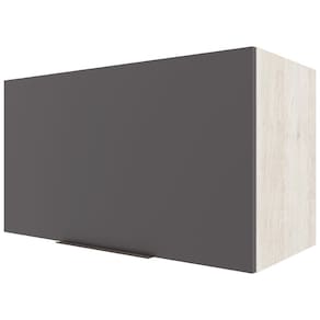 Armário de Geladeira Bartira Cristal MDP 15mm com 1 Porta - 80cm de largura - Freixo/Grafite - 1