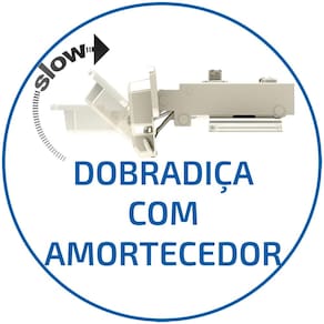 Armário Aéreo Bartira Cristal MDP 15mm com 3 Portas e 3 Prateleiras - 120cm de largura